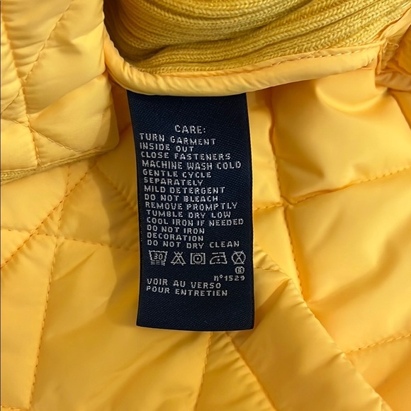 Ralph Lauren Sport Yellow Quilted Genuine Suede Vest with Crest Logo - Size M - Picture 16 of 16